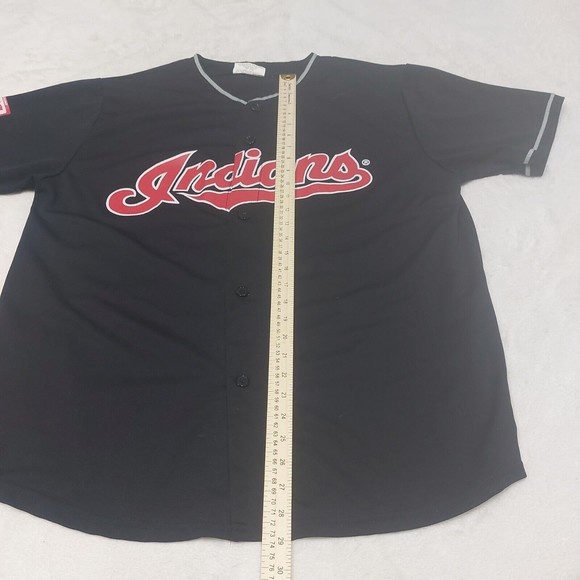 Cleveland Indians Size XL Corey Kluber 28 MLB Black SGA Drug Mart Logo Jersey - Picture 6 of 8